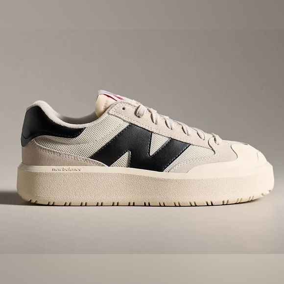 New Balance CT302 Cream and Black  platform sneaker. - Picture 2 of 9